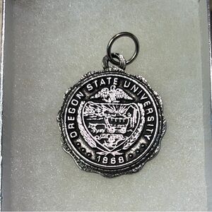 Oregon State University Silver Pendant Necklace